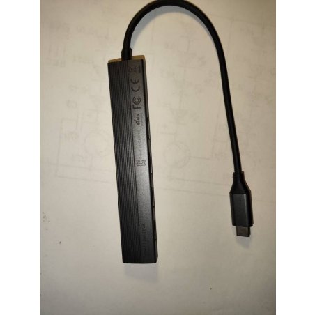 Концентратор Vention OTG USB 3.2 Gen 2 Type-C на 4 USB порта + USB-C PD Серый - 0.15м.