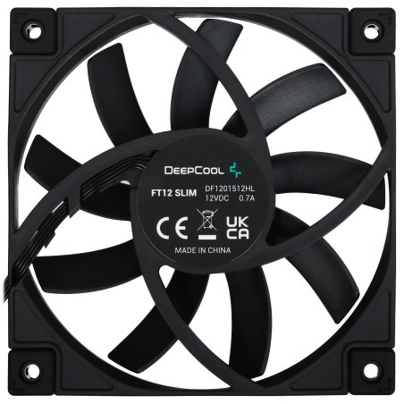 Вентилятор для корпуса DEEPCOOL FT12 SLIM черный, 120 мм, 1850 об/мин, 25.6 дБ, 4 pin