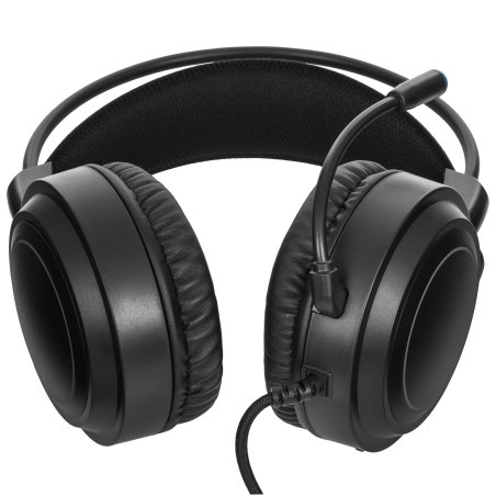 Perfeo игровая гарнитура RGF EARTH черная 1,8 м, разъем 3,5 мм (4 pin) и USB (LED), переходник