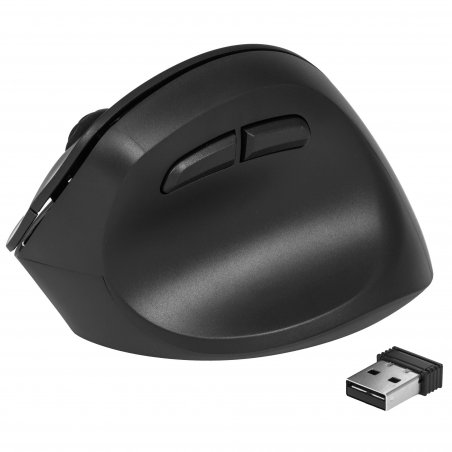 Мышь беспроводная Oklick 688MW ERGO черный, 2400 dpi, радиоканал, Bluetooth, USB, кнопки - 6