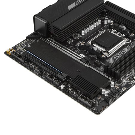 Материнская плата GIGABYTE B650M AORUS ELITE AX ICE, AM5, AMD B650, 4xDDR5, 4xSATA, 2xM.2, 1xPCIe 4.0 x16, 1xPCIe 4.0 x4, 1xDP, 1xHDMI, 1x2.5Gb LAN, Wi-Fi 6E, Bluetooth 5.3, S/PDIF, 2xUSB-C 10Gbps, 2xUSB-A 10Gbps, 5xUSB-A 5Gbps, 4xUSB-A 2.0, 2x3.5 мм, 7.1