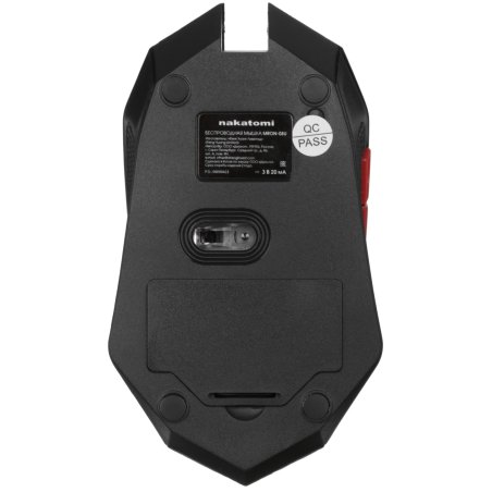 Мышь беспроводная Nakatomi MRON-08U черный, 1600 dpi, радиоканал, USB, кнопки - 6