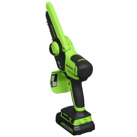 Цепная мини пила GreenWorks G24MCS10K2 аккумуляторная, 24v, 10 см, c АКБ 2АЧ и ЗУ (2008207UA)