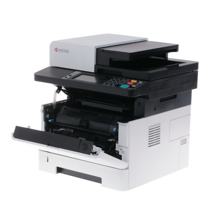 МФУ лазерное Kyocera Ecosys FS-1025MFP (1102M63RU0/1102M63RUV/1102M63RU2/1102M63NX2/1102M63DZ2), A4, ч/б, печ. до 25 стр/мин., скан. до 18 стр/мин. (ч/б) 6 стр/мин. (цвет), 600 x 1800 dpi (печать) 600x600dpi (скан), USB, RJ-45