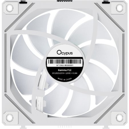 Вентилятор для корпуса Fan Ocypus Gaммa F12 UNI WH ARGb 3 IN 1 PWM белый