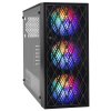 Компьютерный корпус Miditower ExeGate EVO-8243-EVO800 (ATX, БП EVO800RGb с вент. 12 см, 2*USB+1*USB 3.0, черный, 3 вент. с RGb подсветкой, боковая панель - закаленное стекло)