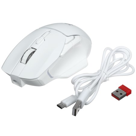 Мышь беспроводная Defender Tisa GM-126 белый/синий, 1600 dpi, радиоканал, Bluetooth, USB, кнопки - 6