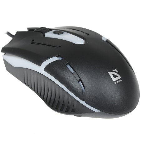 Мышь проводная Defender Hit MB-601 черный, 1200 dpi, USB, кнопки - 4