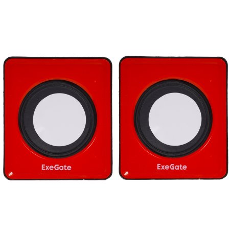 Акустическая система 2.0 ExeGate EX289920RUS Disco 140 Red (питание USB, 2х3Вт (6Вт RMS), 100-20000Гц, красный)