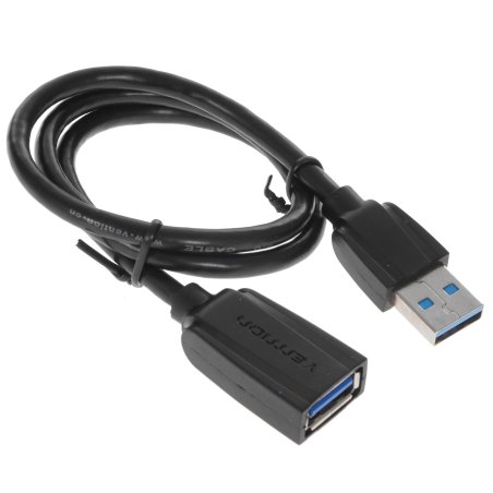 Кабель-удлинитель Vention USB 3.0 AM/AF - 0.5м Black Edition VAS-A45-B050