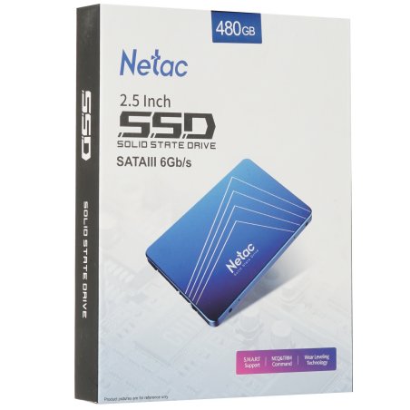 Накопитель SSD Netac N535S, 480Gb, SATA III, 2.5", 560/520