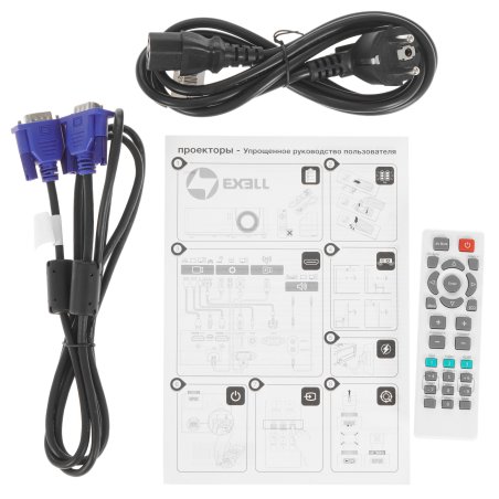 Проектор Exell EXD101W DLP, 3800 ANSI, XGA (1024x768), Объектив 1.94 - 2.16