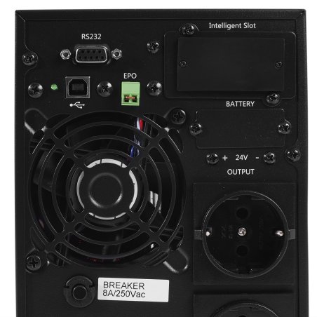 Источник бесперебойного питания PowerMan Online 1000 PLUS (1000ВА/800Вт, Online-Double conversion/LCD Display/USB/Software/RJ11/45,RS-232)