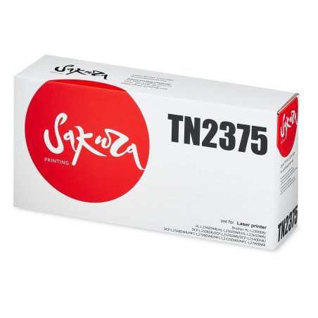 Картридж лазерный Sakura TN2375 для Brother HL-L2300DR, HL-L2340DWR, HL-L2360DNR, HL-L2365DWR, DCP-L2500DR, DCP-L2520DWR, DCP-L2540DNR, DCP-L2560DWR, MFC-L2700DWR, MFC-L2720DWR, MFC-L2740DWR, 2600 к.