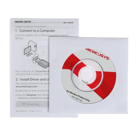 Сетевой адаптер USB2.0 адаптер Mercusys MW300UM, 300Мбит/с, компактный