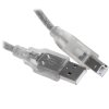 Кабель Cablexpert USB2.0 Pro, AM/BM, 0,75м, экран, 2 феррит.кольца, прозрачный (CCF-USB2-AMBM-TR-0.75M)