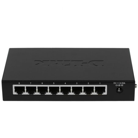 Неуправляемый коммутатор с 8 портами 10/100Base-TX D-Link DES-1008D/(K2A/K3A)RU/J1A/J2A/L2A/L2B