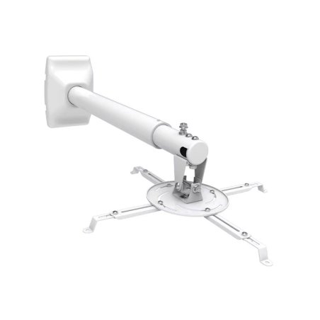 Универсальное настенное крепление Wize WTH 4765 для УКФ проектора, расст. между крепеж. отверст. 320мм, наклон +15/-15°,вращение 360°, кабельный канал, длина штанги 475 - 655 мм, нагрузка 10 кг, белый