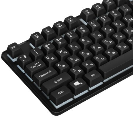 Клавиатура проводная Defender Arx GK-196L RU, USB, черный