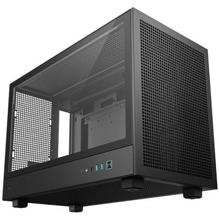 Компьютерный корпус Deepcool CH370 черный без БП mATX 1x120мм 1xUSB 2.0 1xUSB 3.0 audio bott PSU