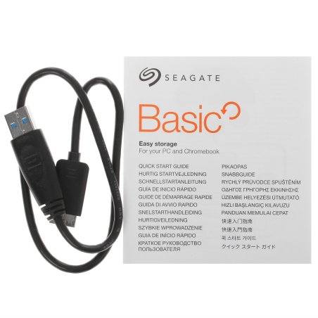 Внешний HDD 2.5" Seagate Basic, 1TB, USB 3.2 Gen 1 Type-A, 5400 rpm, серый