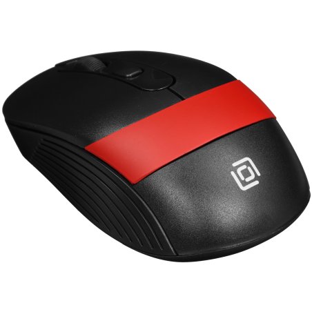 Мышь беспроводная Oklick 310MW черный/красный, 3200 dpi, радиоканал, USB, кнопки - 4
