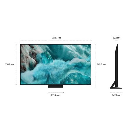 Телевизор Samsung 55" QE55Q7F5AUXRU черный QLED 4K Ultra HD 60Hz DVB-T DVB-T2 Smart TV