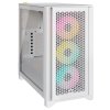 Компьютерный корпус без блока питания Corsair iCUE 4000D RGb Airflow, Midi-Tower, TG, 3x120мм RGb, 1xUSB-A 3.2, 1xUSB 3.2 Type-C, E-ATX, ATX, mATX, mITX белый