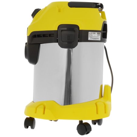 Строительный пылесос Karcher WD 3 P S V-17/4/20 желтый, 1000 Вт, уборка сухая/сбор воды, пылесборник мешок/контейнер, 17 л