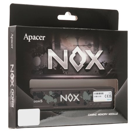 Оперативная память Apacer Nox, DDR5, 16Gb (1x16 Gb), 5200 MHz, CL40, DIMM, радиатор, черный