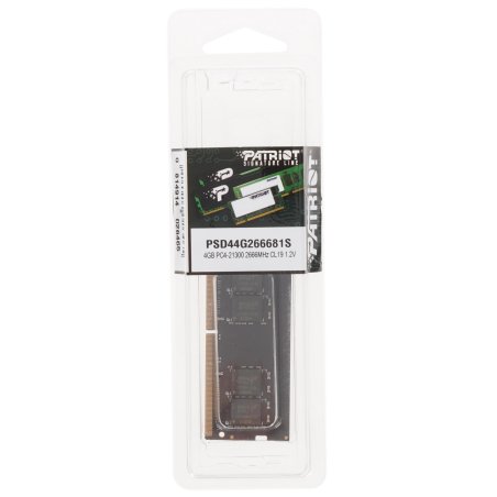 Оперативная память Patriot Signature, DDR4, 4GB (1x4 GB), 2666 MHz, CL19, SO-DIMM