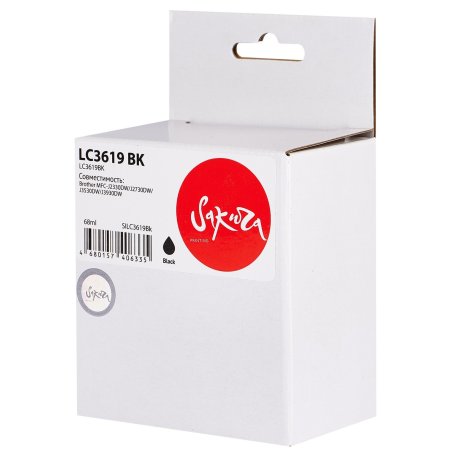 Картридж струйный Sakura LC3619Bk для Brother, черный, 68 мл., 3000 к.