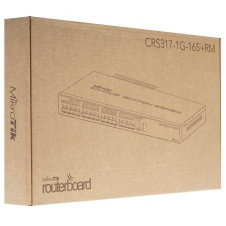 Коммутатор MikroTik CRS317-1G-16S+RM 16х SFP+, 1х 1G RJ45, SwOS или RouterOS
