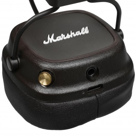 Беспроводные/проводные наушники Marshall Major IV коричневый, накладные, Bluetooth + проводной, беспроводная зарядка, до 80 ч