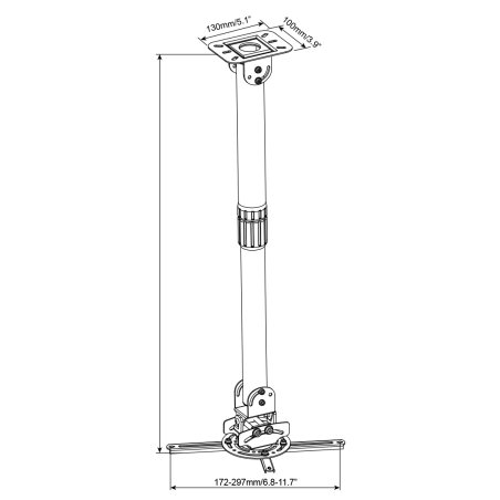 Кронштейн для проектора Cactus CS-VM-PR16L-BK черный макс.13.6кг настенный и потолочный поворот и наклон