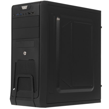 Компьютерный корпус Miditower ExeGate CP-603UB Black, ATX, (CP450W, 80мм), 2*USB+2*USB 3.0, Audio, замок блокировки кнопки питания