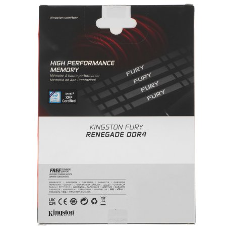 Оперативная память Kingston Fury Renegade RGB, DDR5, 24GB (1x24 GB), 7200 MHz, CL38, радиатор, RGB, серебристый