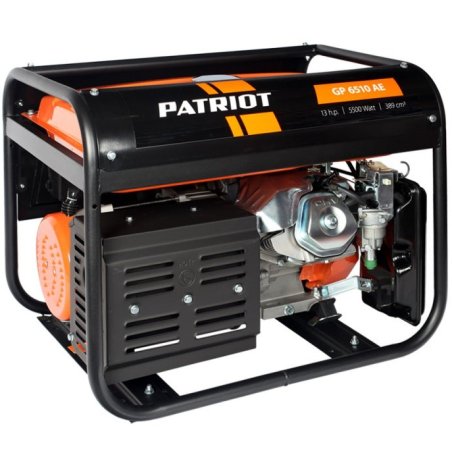 Электрогенератор бензиновый Patriot GP 6510AE, 5.5 кВт, 78 дБ, 80 кг