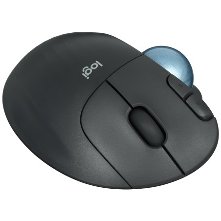 Трекбол Logitech M575S черный оптическая 2000dpi беспров. BT/Radio USB2.0 (910-007035)