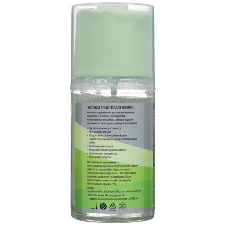 Чистящий набор (салфетки + гель) Cactus CS-S3004E для экранов и оптики 1шт 18x18см 200мл