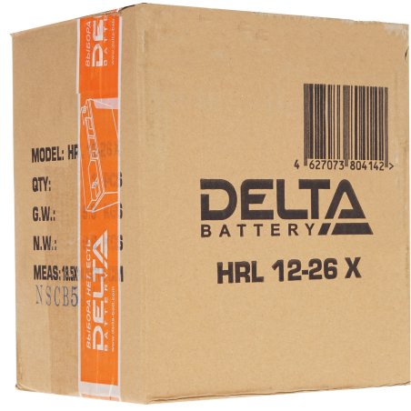 Аккумуляторная батарея Delta HRL 12-26 X напряжение 12В, емкость 28А·ч (165х125х175мм)