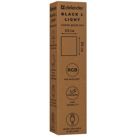 Коврик для мышки Defender черный L LIGHT
