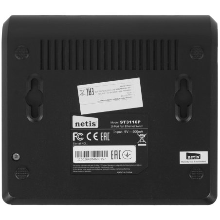 Коммутатор Netis ST3116P неуправляемый настольный 16x10/100