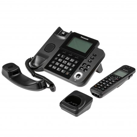 Телефон беспроводной (DECT) Panasonic KX-TGF320RUM серый металлик автооветчик АОН