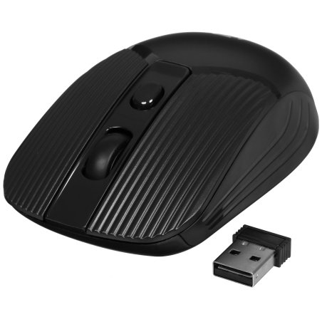 Мышь беспроводная Oklick 509MW черный, 1600 dpi, радиоканал, USB, кнопки - 4