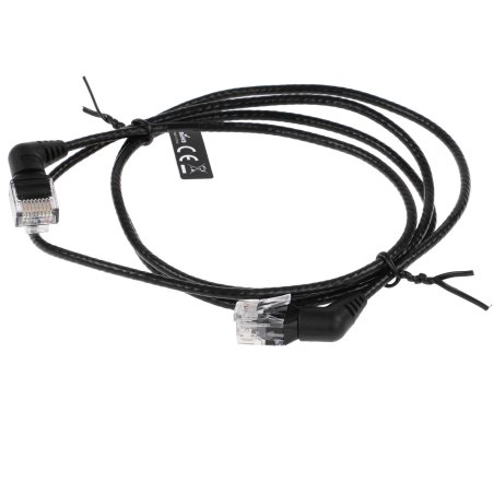 Патч-корд Vention прямой UTP cat.6a, RJ45 угол 90 - 3 м. черный