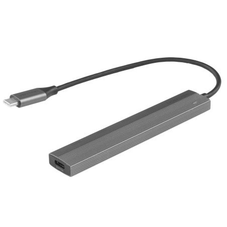Концентратор Vention OTG USB 3.2 Gen 2 Type-C на 4 USB порта + USB-C PD Серый - 0.15м.