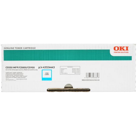 Картридж лазерный Oki C612 голубой 6K