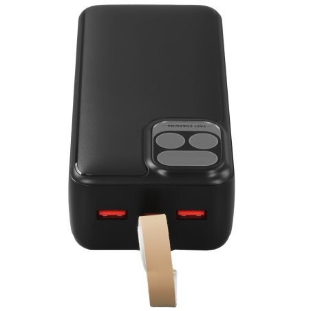 Портативный аккумулятор Perfeo Powerbank Atomic Age 30000 mAh/LED дисплей/PD + QC 3.0/Type-C/2 USB/Выход: 5A, max 22.5Wчерный (PF_E1478)