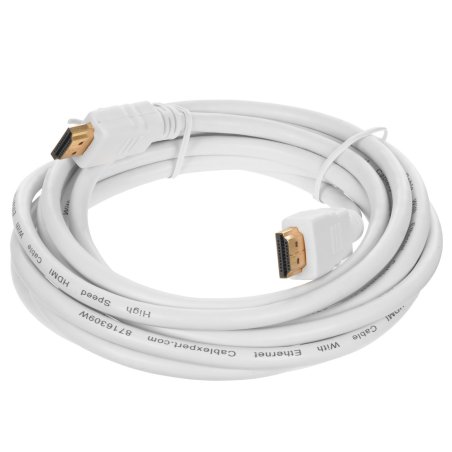 Кабель Cablexpert HDMI CC-HDMI4-W-10, 19M/19M, v2.0, медь, позол.разъемы, экран, 3 м, белый, пакет